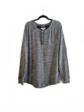 Lucky Brand Men's XL Gray Long Sleeve Thermal Henley Pullover Shirt